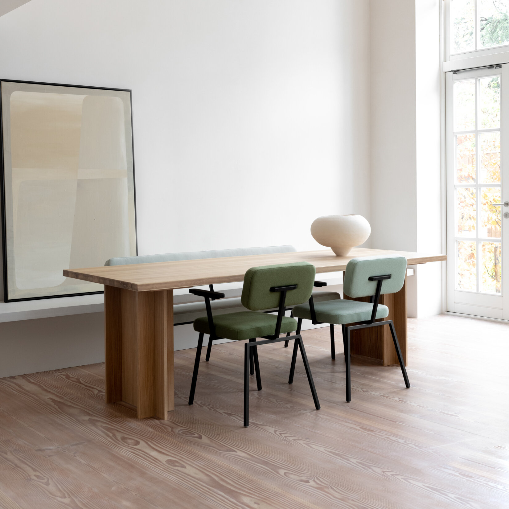 Column Oak natural lacquer Rectangular Standard Oak natural